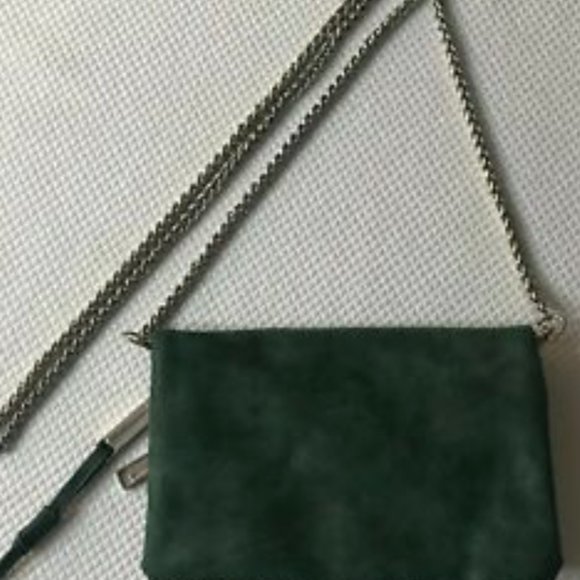 Free People Forest Green Suede Crossbody Clutch - Picture 3 of 3